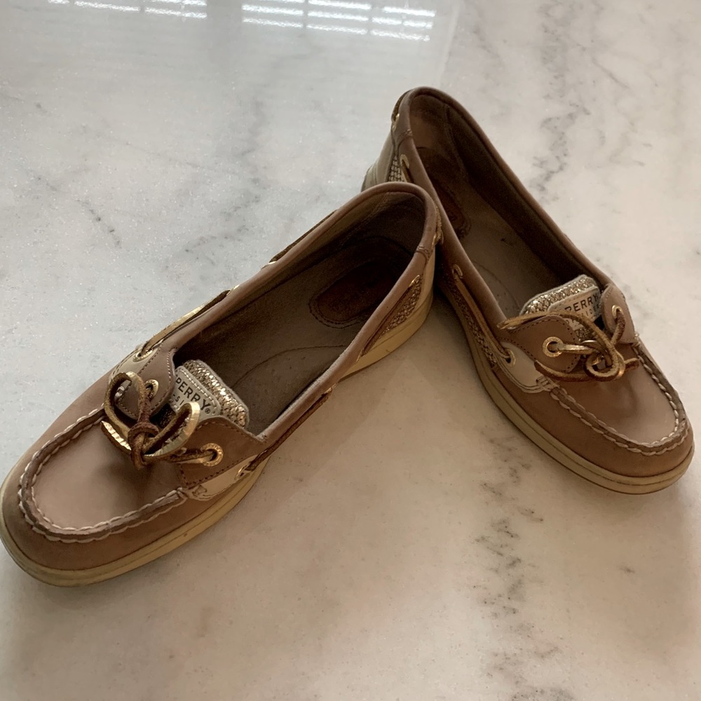 Like New Gold Sparkle Sperry Topsiders